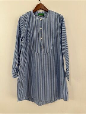 Claire V  Stripe Shirt Dress Sz M